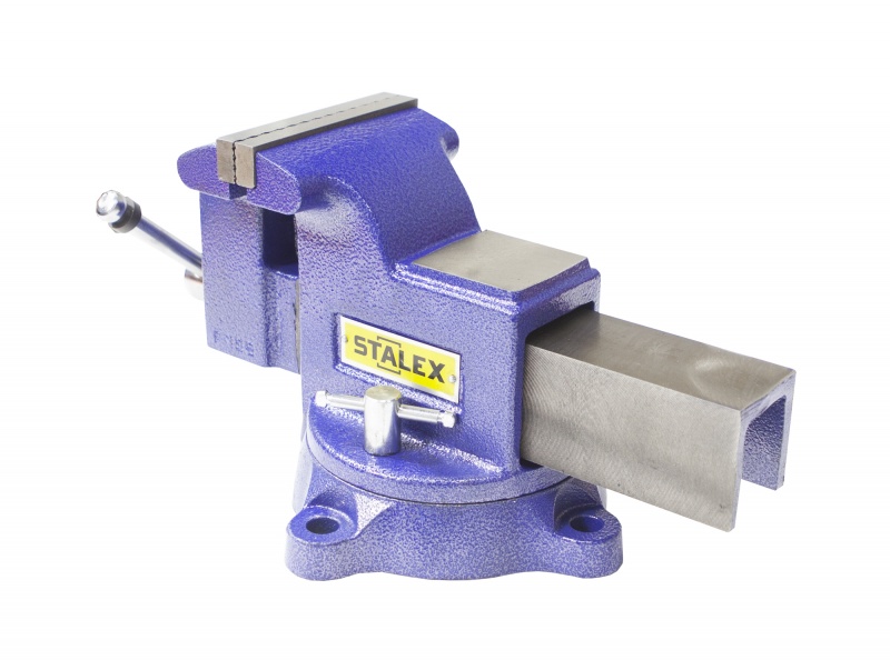 ujf4hg1kxkbpgcb6seppup471zrgp9q8-1 Тиски слесарные STALEX "Гризли", 125 х 125 мм., 360°, 12,5 кг. — изображение 1